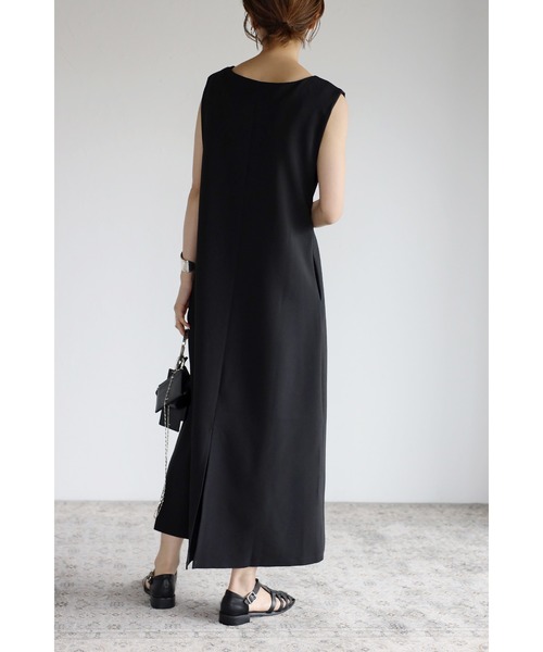 Bonjour Sagan（ボンジュールサガン）の「Vネックボタンジャンパースカート（ジャンパースカート・レディース・ブラック/ライトベージュ・FREE）」の16枚目の写真