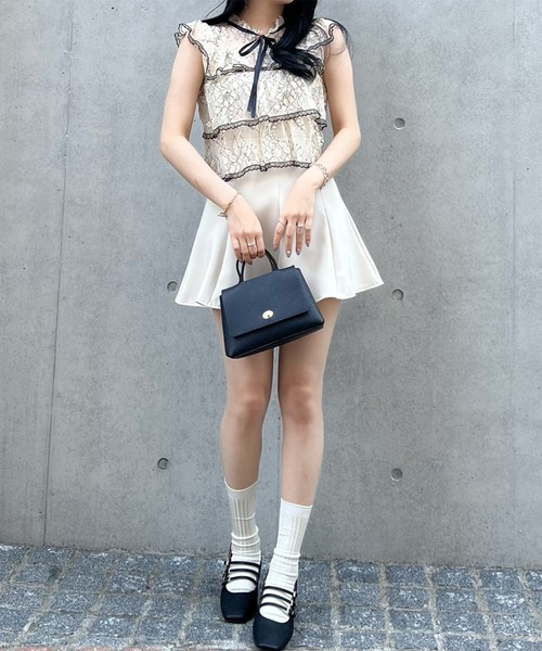 titty＆Co. PETIT by poyo（ティティーアンドコープティバイポヨ）の「【titty&Co.PETIT by POYO】フラワーチュールティアードブラウス（シャツ/ブラウス・レディース・ホワイト・FREE）」の11枚目の写真