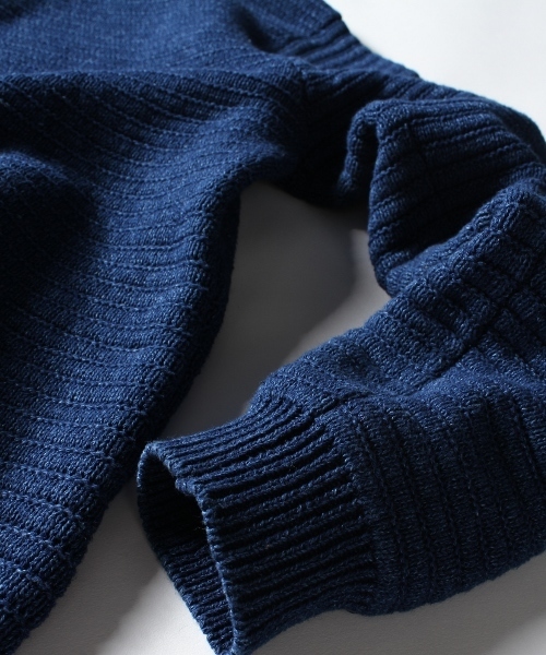 EDIFICE（エディフィス）の「◇INDIGO / インディゴ : リップル ボートネックニット（ニット/セーター・メンズ・ブルー/ネイビー・48/46/44）」の15枚目の写真