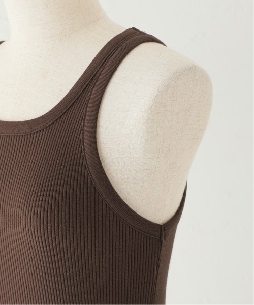 Spick & Span（スピックアンドスパン）の「テレコ アメスリタンク（タンクトップ・レディース・ホワイト/ブラウン・FREE）」の12枚目の写真