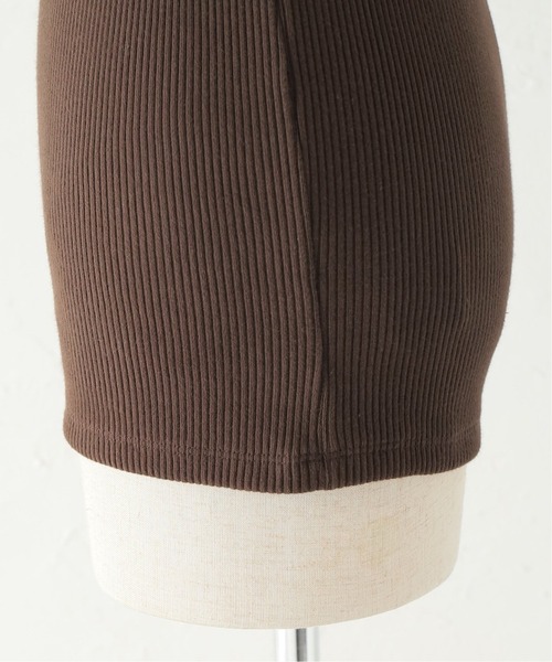 Spick & Span（スピックアンドスパン）の「テレコ アメスリタンク（タンクトップ・レディース・ホワイト/ブラウン・FREE）」の9枚目の写真