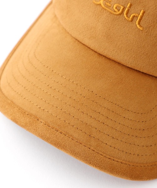 X-girl(エックスガール)の「FAUX SUEDE JET CAP/フェイクスエード ロゴ刺繍 ジェットキャップ(キャップ・レディース・ブラック/ベージュ/グリーン・ONE SIZE)」の13枚目の写真