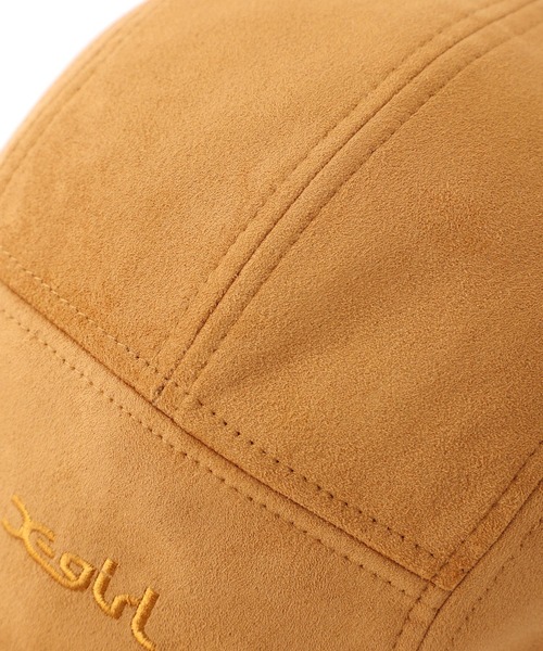 X-girl(エックスガール)の「FAUX SUEDE JET CAP/フェイクスエード ロゴ刺繍 ジェットキャップ(キャップ・レディース・ブラック/ベージュ/グリーン・ONE SIZE)」の14枚目の写真