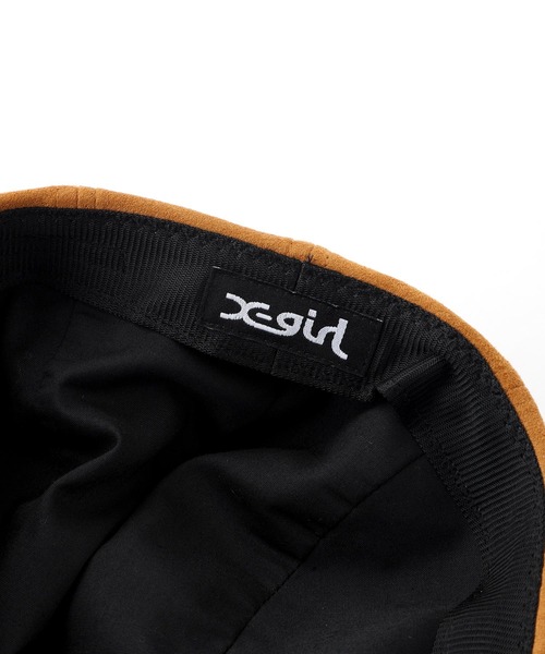 X-girl(エックスガール)の「FAUX SUEDE JET CAP/フェイクスエード ロゴ刺繍 ジェットキャップ(キャップ・レディース・ブラック/ベージュ/グリーン・ONE SIZE)」の15枚目の写真