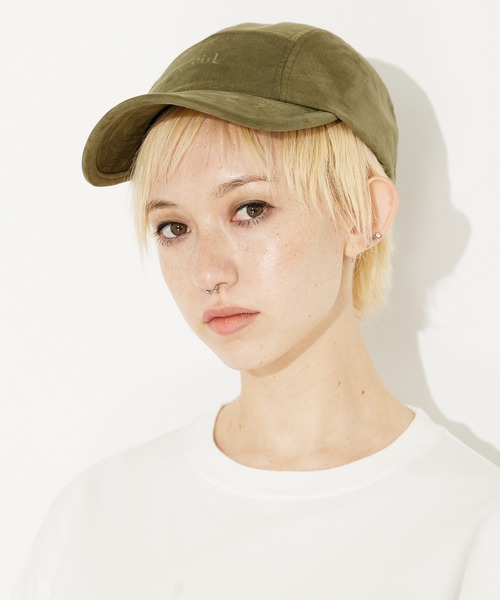 X-girl(エックスガール)の「FAUX SUEDE JET CAP/フェイクスエード ロゴ刺繍 ジェットキャップ(キャップ・レディース・ブラック/ベージュ/グリーン・ONE SIZE)」の16枚目の写真