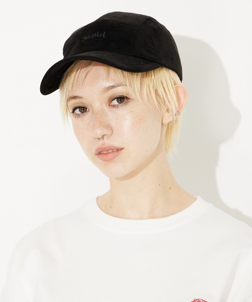 X-girl(エックスガール)の「FAUX SUEDE JET CAP/フェイクスエード ロゴ刺繍 ジェットキャップ(キャップ・レディース・ブラック/ベージュ/グリーン・ONE SIZE)」の17枚目の写真