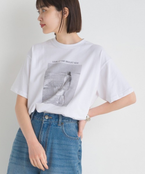OMNES（オムネス）の「綿ベア天半袖プリントTシャツ（Tシャツ/カットソー・レディース・ベージュ/ホワイト系その他/ブルー系その他/ホワイト系その他2/ホワイト系その他3/チャコール・LARGE/MEDIUM）」の18枚目の写真