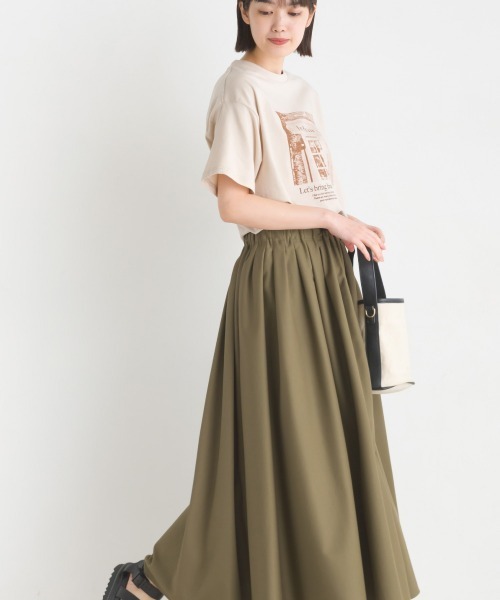 OMNES（オムネス）の「綿ベア天半袖プリントTシャツ（Tシャツ/カットソー・レディース・ベージュ/ホワイト系その他/ブルー系その他/ホワイト系その他2/ホワイト系その他3/チャコール・LARGE/MEDIUM）」の7枚目の写真