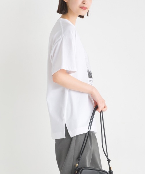 OMNES（オムネス）の「綿ベア天半袖プリントTシャツ（Tシャツ/カットソー・レディース・ベージュ/ホワイト系その他/ブルー系その他/ホワイト系その他2/ホワイト系その他3/チャコール・LARGE/MEDIUM）」の9枚目の写真