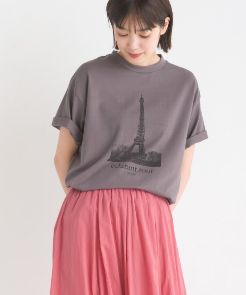 OMNES（オムネス）の「綿ベア天半袖プリントTシャツ（Tシャツ/カットソー・レディース・ベージュ/ホワイト系その他/ブルー系その他/ホワイト系その他2/ホワイト系その他3/チャコール・LARGE/MEDIUM）」の13枚目の写真