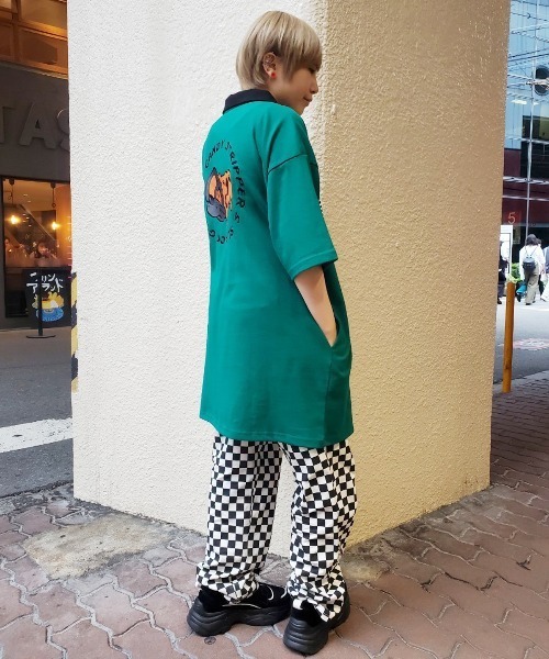 Candy Stripper（キャンディストリッパー）の「GOOF-OFF CANDY POLO ワンピース（ポロシャツ・レディース・ブラック/ブルー/グリーン・2）」の15枚目の写真