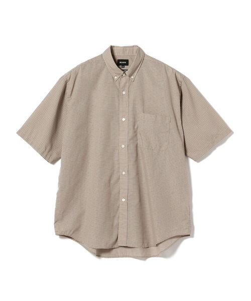 BEAMS（ビームス）の「BEAMS / ミニチェック イージー ボタンダウン シャツ（シャツ/ブラウス・メンズ・ベージュ/ネイビー・SMALL/MEDIUM/LARGE/X-LARGE）」の11枚目の写真