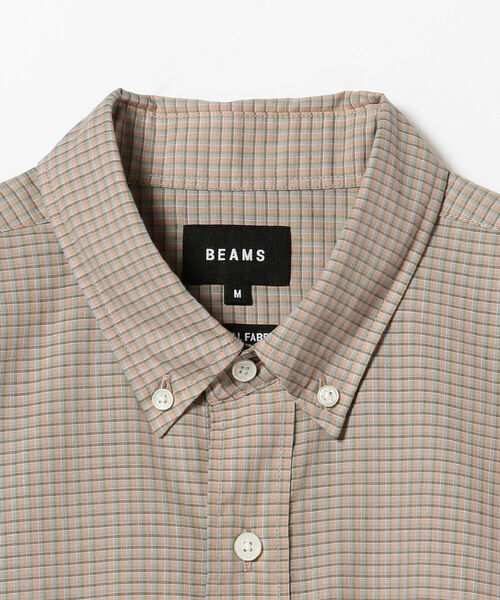 BEAMS（ビームス）の「BEAMS / ミニチェック イージー ボタンダウン シャツ（シャツ/ブラウス・メンズ・ベージュ/ネイビー・SMALL/MEDIUM/LARGE/X-LARGE）」の12枚目の写真
