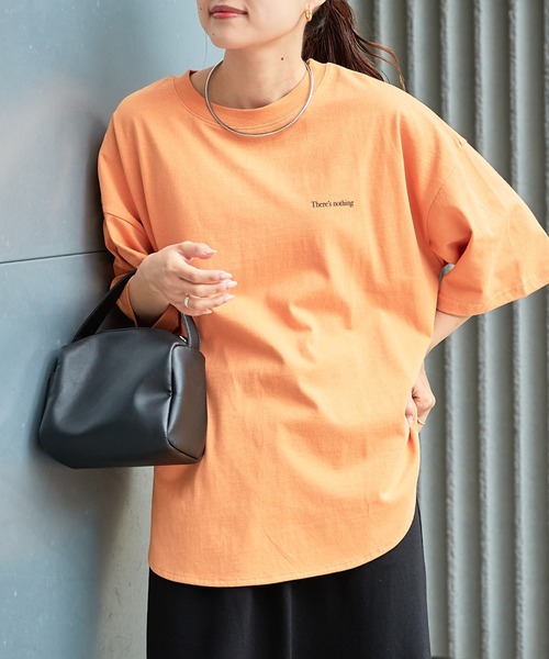 CIAOPANIC TYPY(チャオパニックティピー)の「USAコットンアソートロゴプリントTee(Tシャツ/カットソー・レディース・オレンジ/ピンク/サックスブルー/ブラック/ホワイト・ONE SIZE)」の19枚目の写真