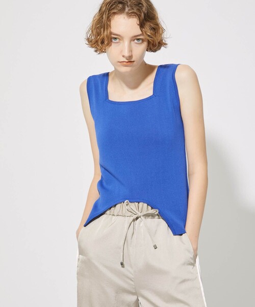 CITY TOKYO（シティトウキョウ）の「アーチカットニットトップス（ニット/セーター・レディース・ブラック/ブルー/マスタード・FREE）」の3枚目の写真