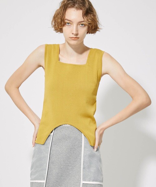 CITY TOKYO（シティトウキョウ）の「アーチカットニットトップス（ニット/セーター・レディース・ブラック/ブルー/マスタード・FREE）」の14枚目の写真