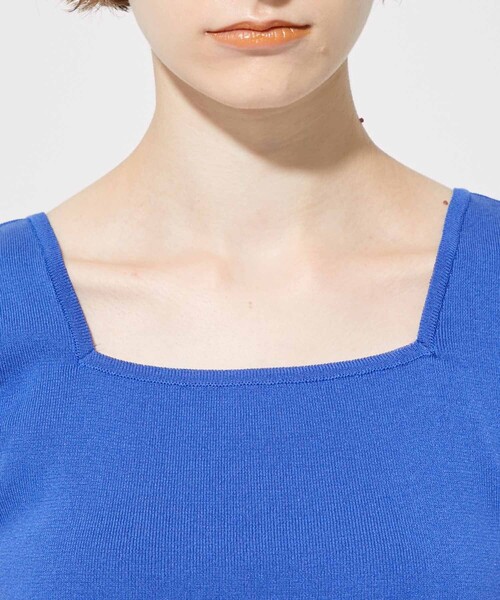 CITY TOKYO（シティトウキョウ）の「アーチカットニットトップス（ニット/セーター・レディース・ブラック/ブルー/マスタード・FREE）」の8枚目の写真