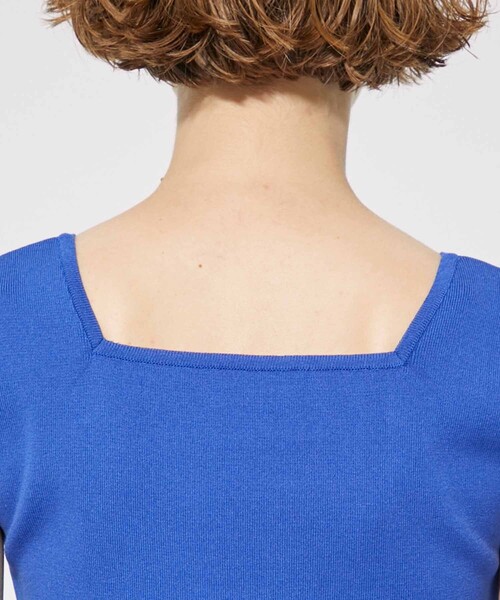 CITY TOKYO（シティトウキョウ）の「アーチカットニットトップス（ニット/セーター・レディース・ブラック/ブルー/マスタード・FREE）」の10枚目の写真