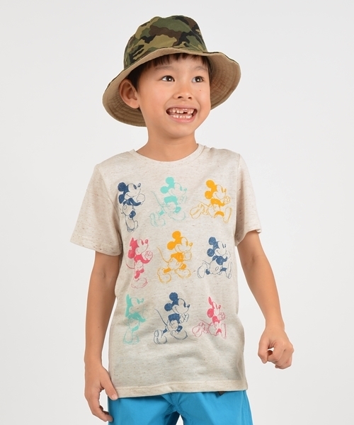 SHIPS(シップス)の「MINI FINE:MICKEY RUN プリントTEE(kids)(Tシャツ/カットソー・キッズ・ナチュラル・SMALL/MEDIUM/LARGE)」の1枚目の写真