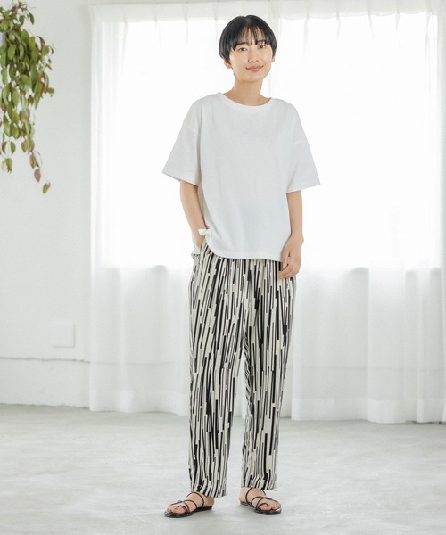 LEPSIM（レプシィム）の「マルチキノウTシャツ2　281385（Tシャツ/カットソー・レディース・ブラック/ベージュ/オフホワイト/ホワイト系その他・SMALL/MEDIUM/LARGE）」の7枚目の写真