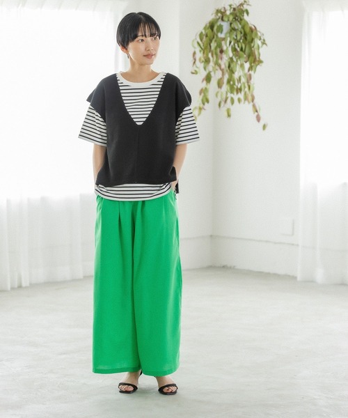 LEPSIM（レプシィム）の「マルチキノウTシャツ2　281385（Tシャツ/カットソー・レディース・ブラック/ベージュ/オフホワイト/ホワイト系その他・SMALL/MEDIUM/LARGE）」の10枚目の写真