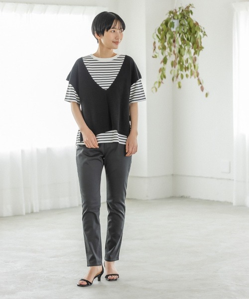 LEPSIM（レプシィム）の「マルチキノウTシャツ2　281385（Tシャツ/カットソー・レディース・ブラック/ベージュ/オフホワイト/ホワイト系その他・SMALL/MEDIUM/LARGE）」の13枚目の写真