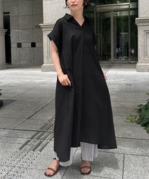 Chez toi | スキッパーフレンチスリーブシャツワンピース(シャツワンピース)