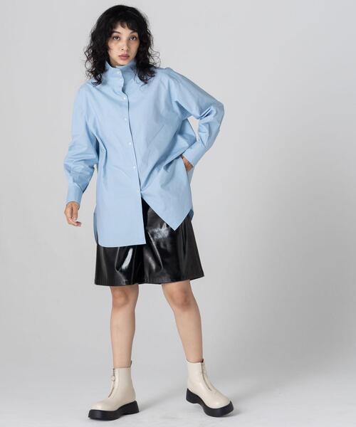 CITEN（シテン）の「＜CITEN＞パテント風フェイクレザー ショートパンツ（その他パンツ・レディース・ブラック/マスタード・M/S）」の7枚目の写真