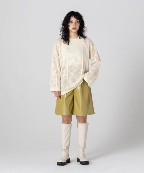 CITEN（シテン）の「＜CITEN＞パテント風フェイクレザー ショートパンツ（その他パンツ・レディース・ブラック/マスタード・M/S）」の12枚目の写真