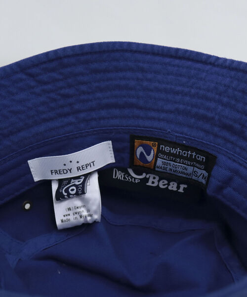 fredy repit(フレディレピ)の「ストライプシャツベア バケットハット【ユニセックス】(ハット・レディース・ブラック/ベージュ/パープル/レッド/オフホワイト/ピンク/オレンジ/ブルー・FREE)」の9枚目の写真