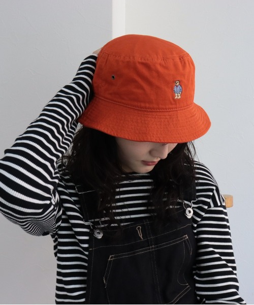 fredy repit(フレディレピ)の「ストライプシャツベア バケットハット【ユニセックス】(ハット・レディース・ブラック/ベージュ/パープル/レッド/オフホワイト/ピンク/オレンジ/ブルー・FREE)」の8枚目の写真