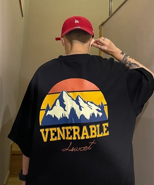 MGV(エムジーヴィー)の「オーバーサイズマウンテンTシャツ(Tシャツ/カットソー・メンズ・ホワイト/ブラック・LARGE/MEDIUM/X-LARGE)」の2枚目の写真
