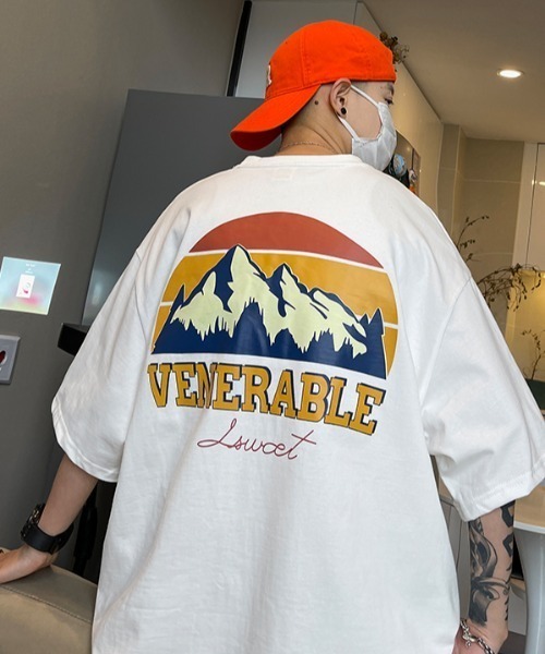 MGV(エムジーヴィー)の「オーバーサイズマウンテンTシャツ(Tシャツ/カットソー・メンズ・ホワイト/ブラック・LARGE/MEDIUM/X-LARGE)」の6枚目の写真