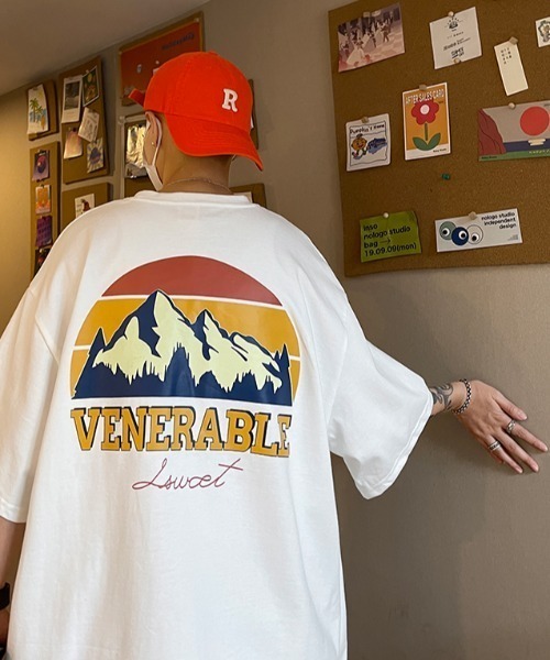 MGV(エムジーヴィー)の「オーバーサイズマウンテンTシャツ(Tシャツ/カットソー・メンズ・ホワイト/ブラック・LARGE/MEDIUM/X-LARGE)」の7枚目の写真