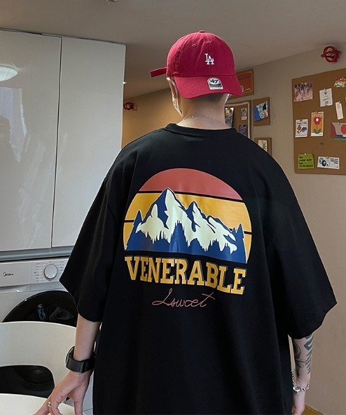 MGV(エムジーヴィー)の「オーバーサイズマウンテンTシャツ(Tシャツ/カットソー・メンズ・ホワイト/ブラック・LARGE/MEDIUM/X-LARGE)」の12枚目の写真