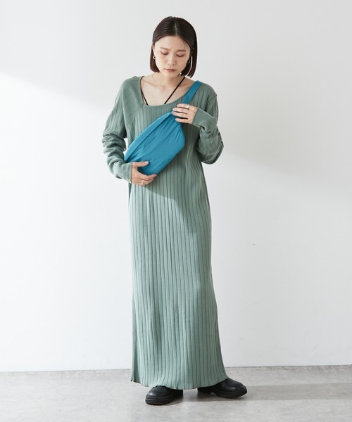 earthy（アーシー）の「【earthy_】アステックステレコマキシワンピース（ワンピース・レディース・ブラック/ベージュ/グリーン・S/M）」の4枚目の写真