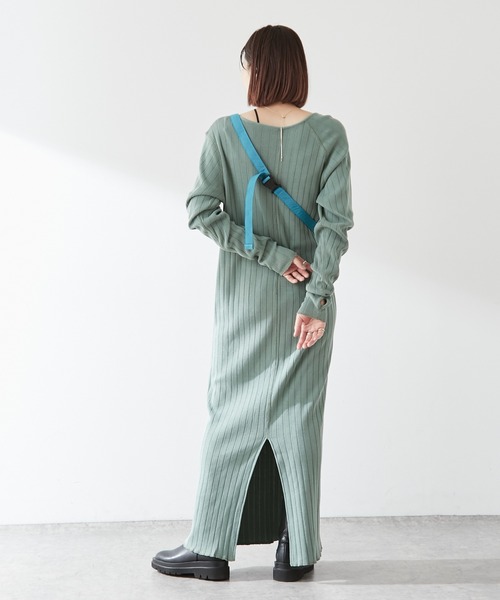 earthy（アーシー）の「【earthy_】アステックステレコマキシワンピース（ワンピース・レディース・ブラック/ベージュ/グリーン・S/M）」の12枚目の写真