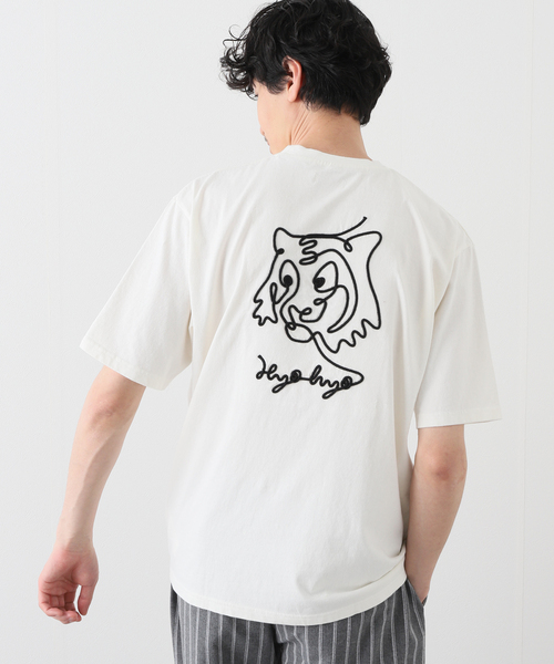B.C STOCK(ベーセーストック)の「HYO-HYO 1STROKE TIGER-Tシャツ(Tシャツ/カットソー・メンズ・ホワイト/グリーン・LARGE/MEDIUM)」の3枚目の写真