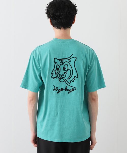 B.C STOCK(ベーセーストック)の「HYO-HYO 1STROKE TIGER-Tシャツ(Tシャツ/カットソー・メンズ・ホワイト/グリーン・LARGE/MEDIUM)」の8枚目の写真