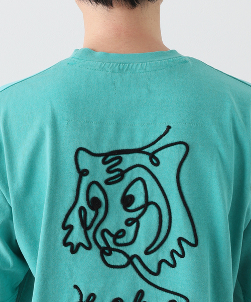 B.C STOCK(ベーセーストック)の「HYO-HYO 1STROKE TIGER-Tシャツ(Tシャツ/カットソー・メンズ・ホワイト/グリーン・LARGE/MEDIUM)」の10枚目の写真