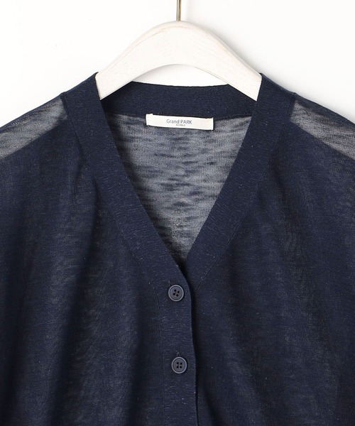 Grand PARK(グランドパーク)の「シアーカーディガン(カーディガン/ボレロ・レディース・ベージュ/ネイビー/カーキ/ボルドー・FREE)」の7枚目の写真
