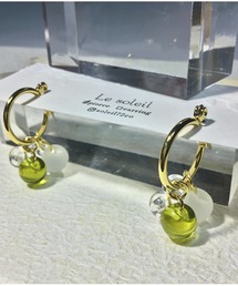 【Le soleil】彩りたわわに揺れる フープピアス(MA)