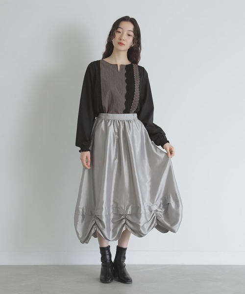 somari imagination（ソマリ イマジネーション）の「『配色レースデザインブラウス』（シャツ/ブラウス・レディース・ブラック/オフホワイト・1/2）」の13枚目の写真