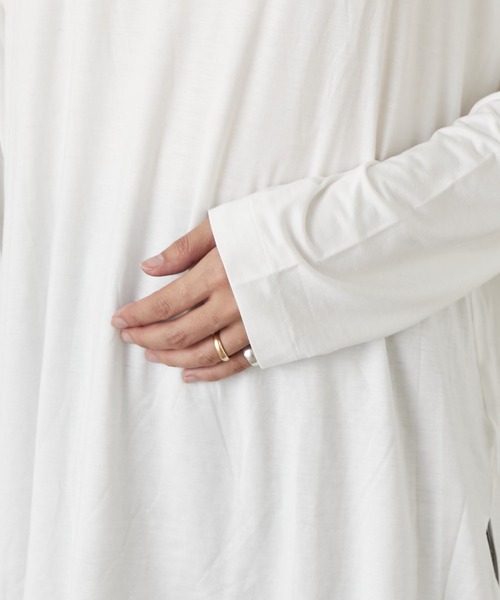 Omekashi(オメカシ)の「シアードルマンロングプルオーバー(Tシャツ/カットソー・レディース・ブラック/オフホワイト/ピンク・FREE)」の8枚目の写真