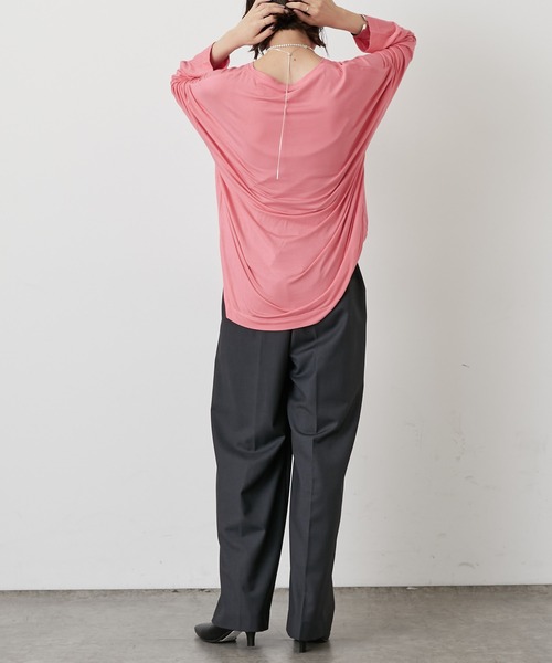 Omekashi(オメカシ)の「シアードルマンロングプルオーバー(Tシャツ/カットソー・レディース・ブラック/オフホワイト/ピンク・FREE)」の22枚目の写真