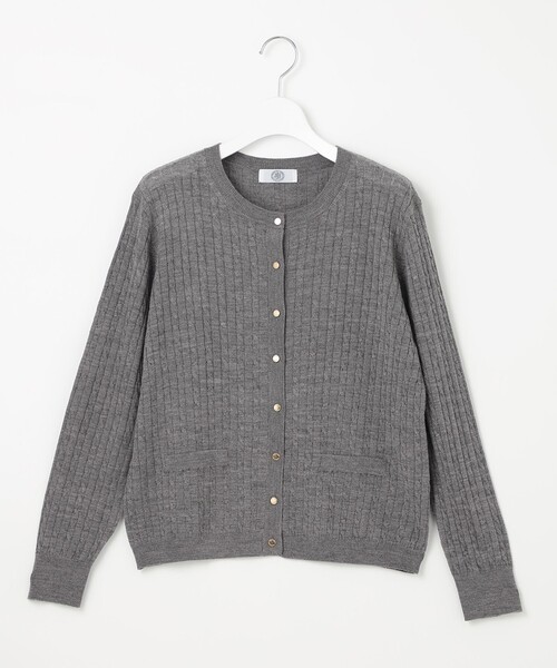 J.PRESS（ジェイプレス）の「【洗える】KNIT BASIC ミドル カーディガン（カーディガン/ボレロ・レディース・ライトグレー系/ベージュ系/ネイビー系/パープル系/オレンジ系・MEDIUM/LARGE）」の11枚目の写真