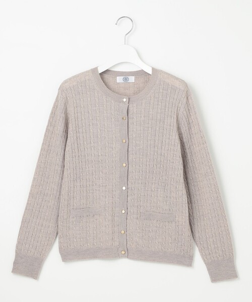 J.PRESS（ジェイプレス）の「【洗える】KNIT BASIC ミドル カーディガン（カーディガン/ボレロ・レディース・ライトグレー系/ベージュ系/ネイビー系/パープル系/オレンジ系・MEDIUM/LARGE）」の12枚目の写真