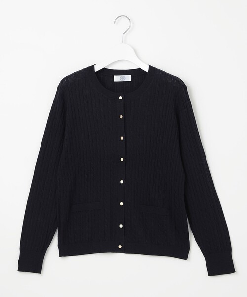 J.PRESS（ジェイプレス）の「【洗える】KNIT BASIC ミドル カーディガン（カーディガン/ボレロ・レディース・ライトグレー系/ベージュ系/ネイビー系/パープル系/オレンジ系・MEDIUM/LARGE）」の13枚目の写真