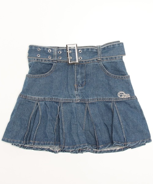 .KOM(ドットコム)の「A'GEM/9 × .kom『.kom/ドットケーオーエム』ベルトデニム ミニスカート(デニムスカート・レディース・ブラック/インディゴブルー/ライトブルー・S/M)」の3枚目の写真