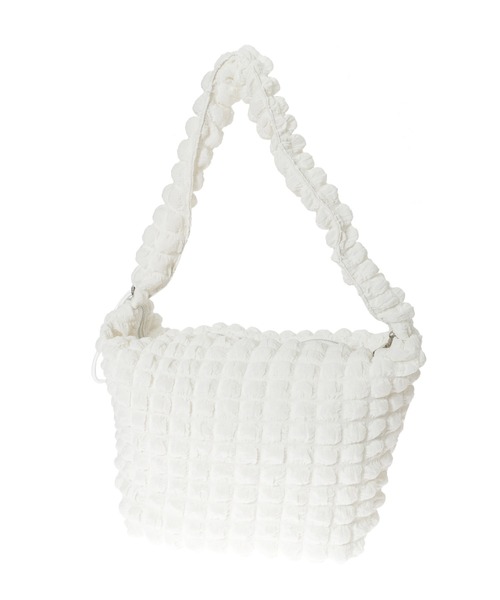 Edit Sheen（エディットシーン）の「2wayシャーリングキルティングバッグ（ショルダーバッグ・レディース・ホワイト/ブラック・FREE）」の9枚目の写真